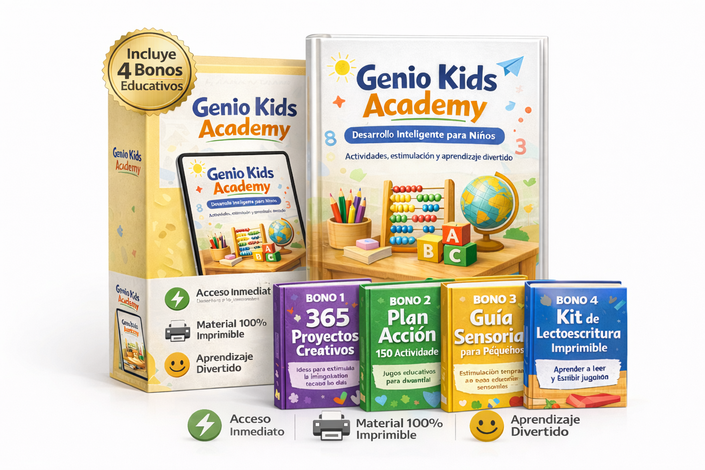 GENIOS KIDS ACADEMY+ 6 BONOS EDUCATIVOS GRATIS 🇦🇷
